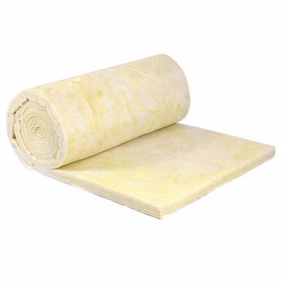 48K 50mm Soundproof Heat Insulation Glass Wool Roll Felt Without Cotton Aluminum Foil Veneer