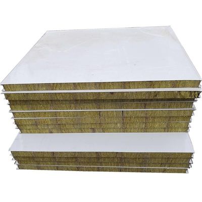 48kg3 Fire Insulation Mineral Panel Rock Wool Sandwich Panel Roof Acoustic Wall