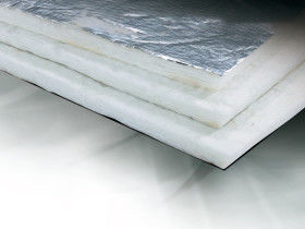 Tablero de aislamiento libre de la fibra de vidrio del formaldehído insonoro 10-32kg/m3 blanco