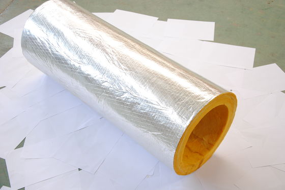 A1 Sound Absorbing Thermal Insulation Tube Fiber Glass Wool Veneer