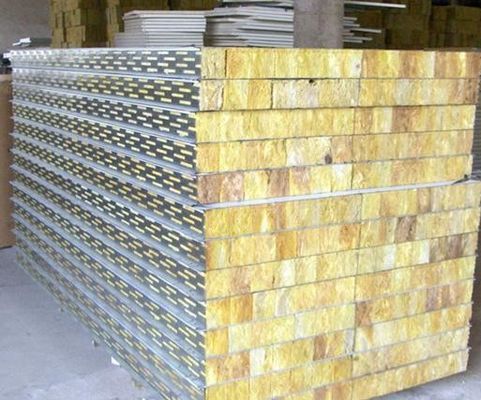 Isolierungs-Steinwolle-Dach-Sandwich-Platten-Preis-Hausmauer-Wand-Sandwich Aislante schnitt Sandwich-Platten