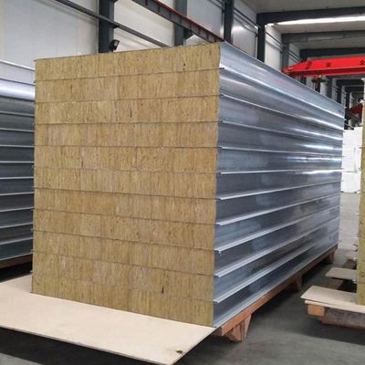 Isolierungs-Steinwolle-Dach-Sandwich-Platten-Preis-Hausmauer-Wand-Sandwich Aislante schnitt Sandwich-Platten