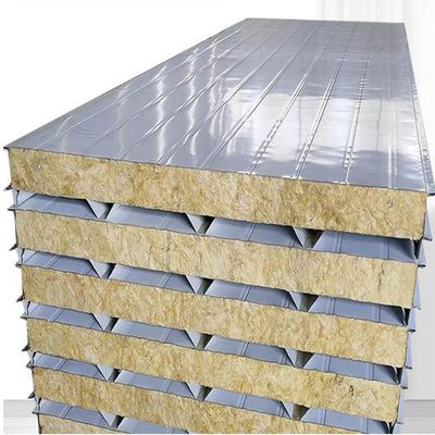 Color Steel Rock Wool Sandwich Panel 0.12-0.6mm Aluminum Plate