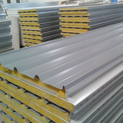 Color Steel Rock Wool Sandwich Panel 0.12-0.6mm Aluminum Plate