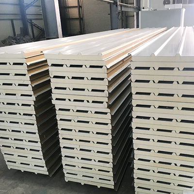 Exterior Wall Insulation Polyurethane Foam Sandwich Panels Fireproof 950mm 1150mm
