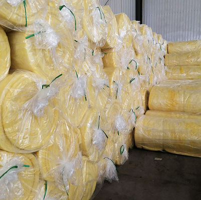 30mm Fiber Glass Wool Mat Thermal Insulation sound absorption 50kg/m3