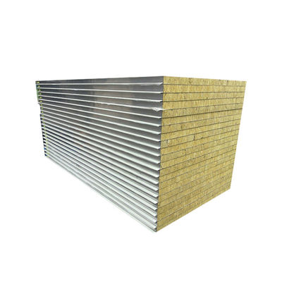 Soundproof Thermal Insulation Wall Rock Wool Sandwich Panel Metal Building Materials