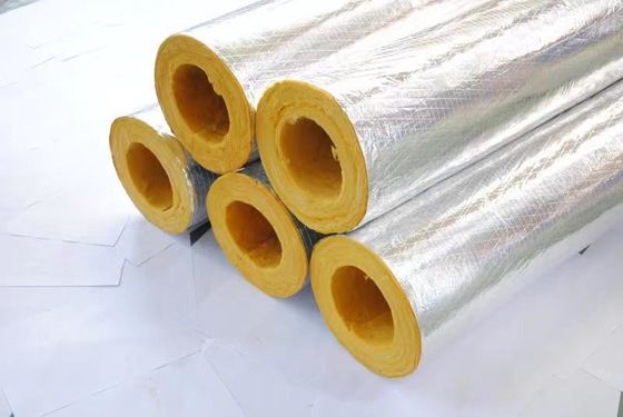 A1 Sound Absorbing Thermal Insulation Tube Fiber Glass Wool Veneer