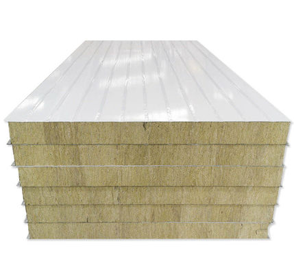 External Wall Rock Wool Sandwich Panel Class A Fire Retardant Rockwool