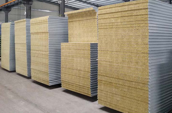 A Class High Density Rock Wool Sandwich Panel Board Water Repellent