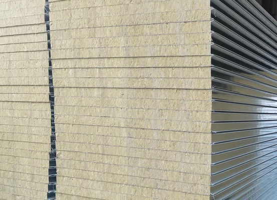 A Class High Density Rock Wool Sandwich Panel Board Water Repellent