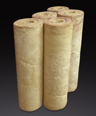 Material de isolação à prova de fogo impermeável de pouco peso 80mm do tubo de Rockwool