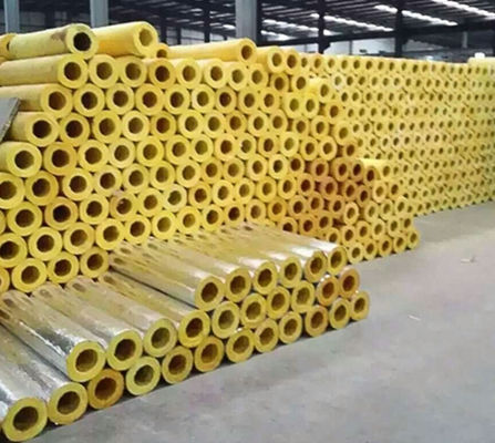 Steam Pipeline Heat Insulation Tube Glass Wool For Cold And Hot Water Equipment