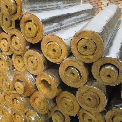 Tubo de fogo impermeável de Rockwool da absorção sadia do tubo 50mm de lãs de rocha da isolação