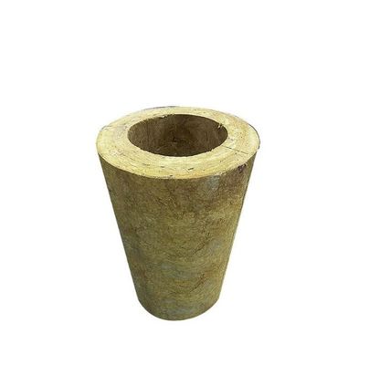Hydrophobic Fireproof Rockwool Heat Insulation Round Tube 80-120kg/m3