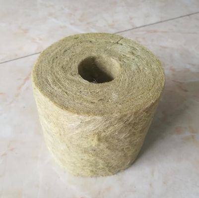 Hydrophobic Fireproof Rockwool Heat Insulation Round Tube 80-120kg/m3