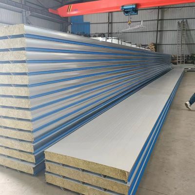 Interior Basalt Rock Wool Sandwich Panel Mineral Wall Panels Fiberglass Insulation