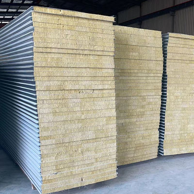 Fireproof Basalt Rock Wool Sandwich Panel 50mm Clean Room Roof Insulation