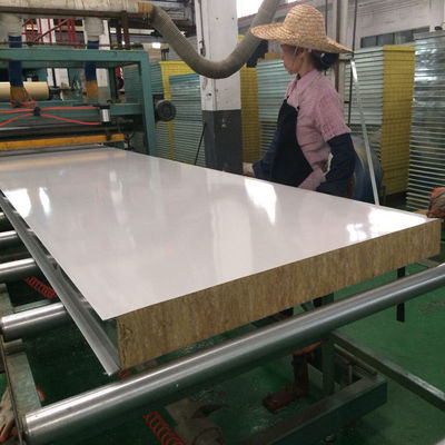 Fireproof Basalt Rock Wool Sandwich Panel 50mm Clean Room Roof Insulation