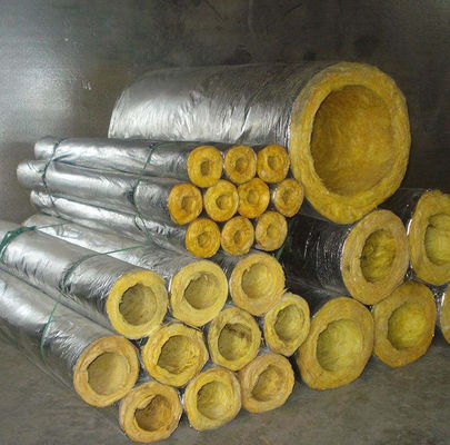 Smoke Proof Microfiber Veneer Glass Wool Tube Refractory Heat Insulation
