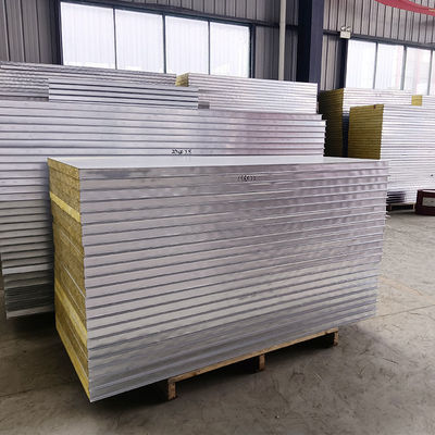 Walls Roofs Rock Wool Sandwich Panel 50-70kg/M3 Rockwool Sound Insulation Panels