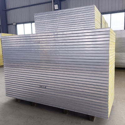 Walls Roofs Rock Wool Sandwich Panel 50-70kg/M3 Rockwool Sound Insulation Panels