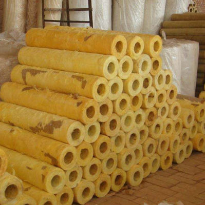 Fiberglass Wool Flame Retardant High Temperature Insulation Tube 40-100kg/M3