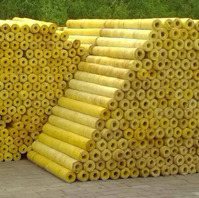 Fiberglass Wool Flame Retardant High Temperature Insulation Tube 40-100kg/M3