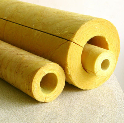 Fiberglass Wool Flame Retardant High Temperature Insulation Tube 40-100kg/M3