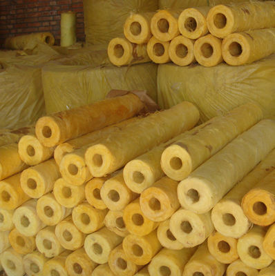 Fireproof Heat Insulation Glass Wool Tube Non Combustible 50mm
