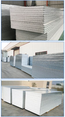 Parede de exterior isolada do painel de sanduíche do EPS da espuma do metal e para telhar a instalação fácil
