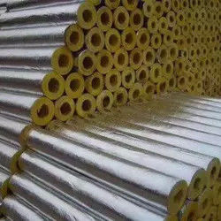 Opening Self Adhesive Steam Glass Wool Tube Material Aluminum Foil Waterproof